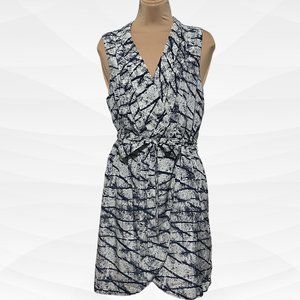 NWT Forever 21 Contemporary Sleeveless Mini Dress, Navy Snake Print, Size L